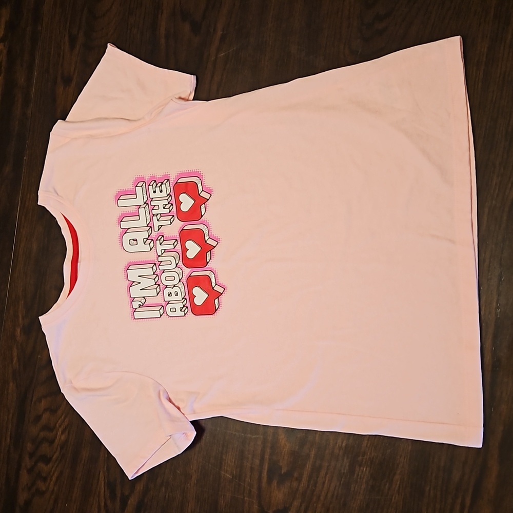 💖5/$15 Girls Valentine's Text T-shirt XXL 18